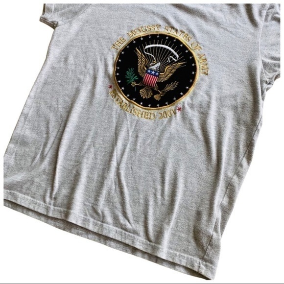 MOUSSY “the MOUSSY states of army” gray tee - Picture 2 of 7